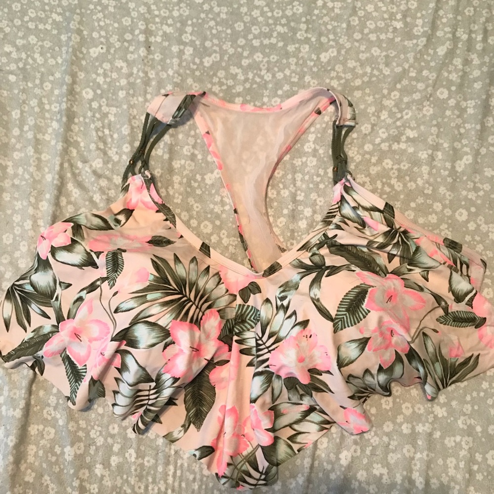 Floral bathing suit top